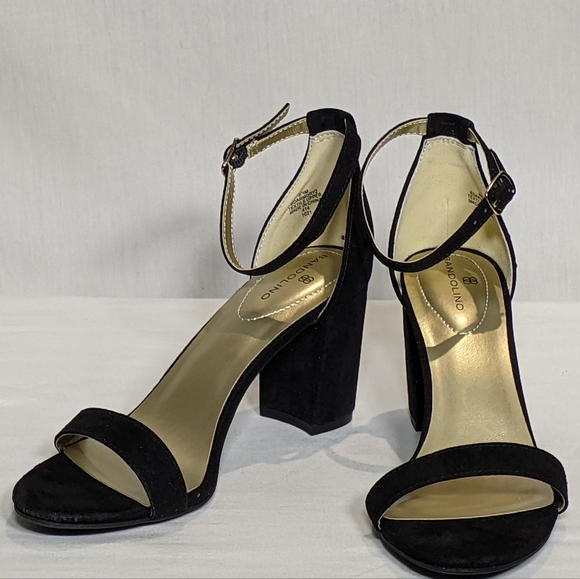 NEW Bandolino Womens Armory Chunky Heeled Sandal Sz 8 black - Picture 2 of 3